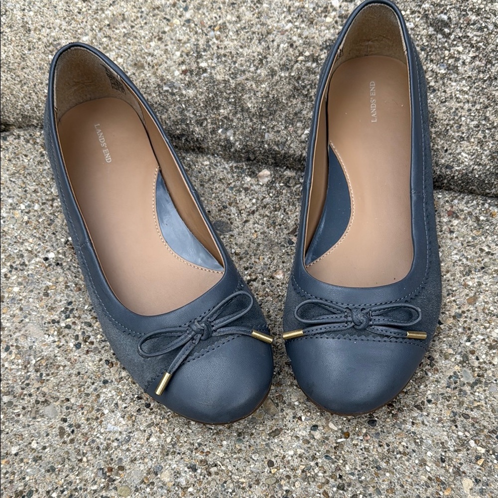 Grey Women's Flats with Bow by Lands End